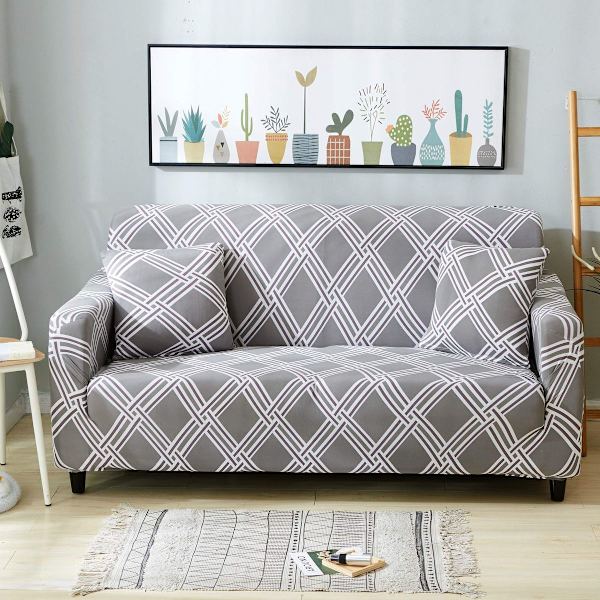 Sofföverdrag, elastiskt sofföverdrag, 2-sits halkfri sofföverdrag