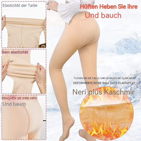 KLB Dame Leggings Varme Strømpebukser Foret Slim Termiske Strømpebukser