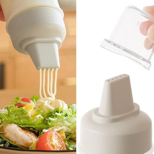 2-pack Condiment Porösa Squeeze Flaskor, Påfyllningsbar Condiment Behållare för KLB