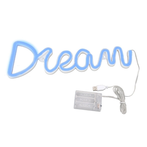Dröm LED Neonljus Batteridriven USB-driven Neonvägglampa KLB