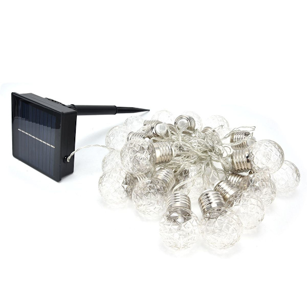 Solar String Lights 6M 20 LED Bulb Dekorative Lampe med KLB