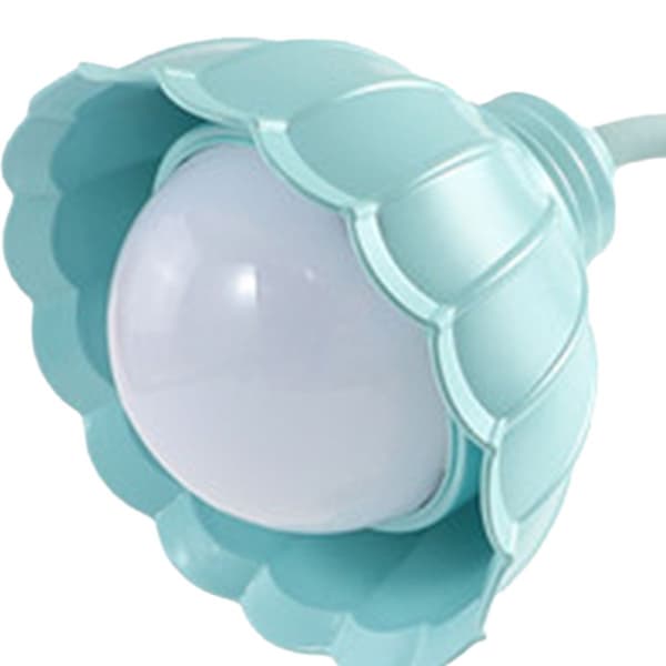 Blomsterformet LED-leselampe, berøringsfølsom, USB-lading KLB