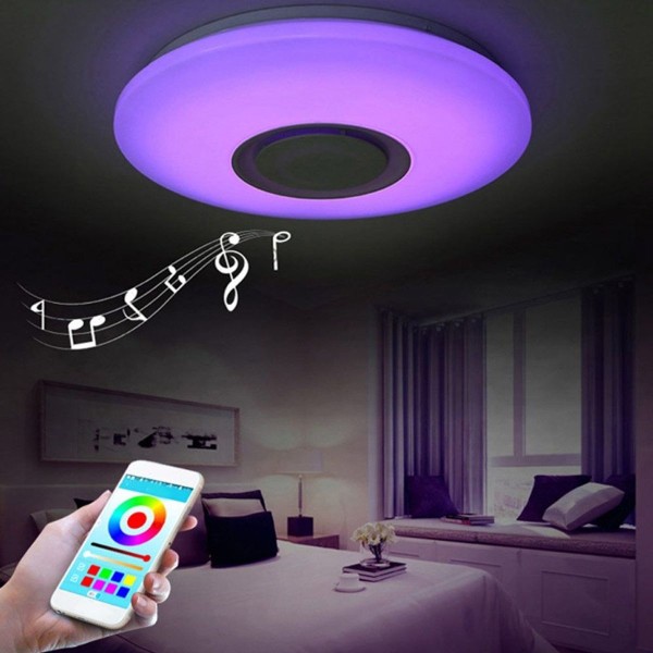 LED RGB taklampa med Bluetooth högtalare för sovrum KLB