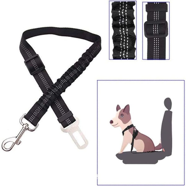 Car Dog Seat Belts(Black),Premium Seat Belts for Dogs,Cats,Pets,Adjustable Heavy Duty Safety Elastic Straps for