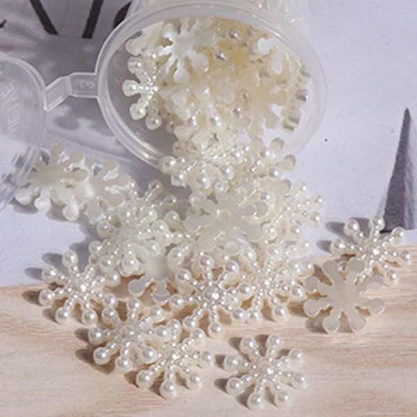 Perlepynt, perleblomst knapper brosje, bryllup DIY tilbehør KLB
