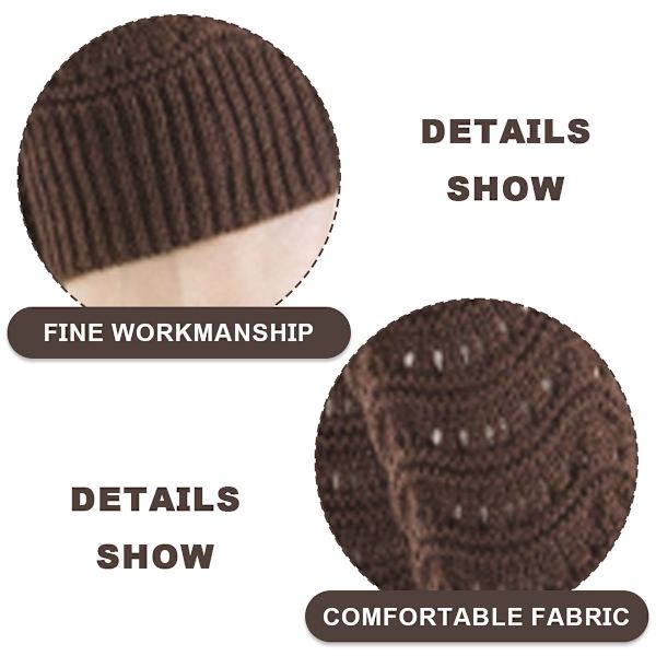 Womens Funny Novelty Wool Leg Warmer Girls Vintage Kniestricken Footles Kaffee KLB