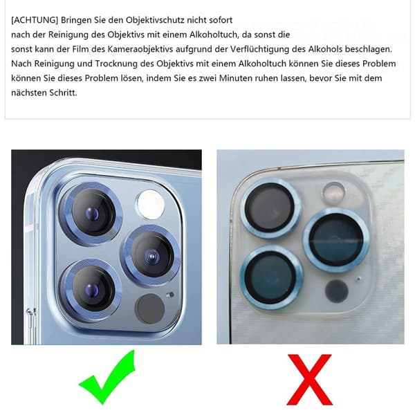 Kamera beskyttelse til iPhone 13 Pro/ iPhone 13 Pro Max kamera hærdet glas,