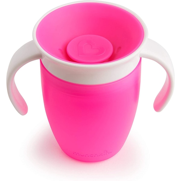 360° - Rosa Kopper til Børn Baby Læringskopper - 207ml.
