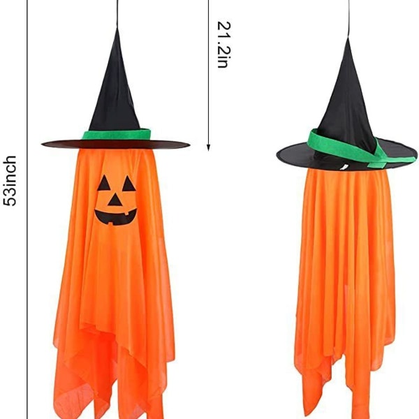 Halloween Pumpkin Pendant Ghost Pendant Etelä Pieni riippuva Ghost Witch Hat Riipus