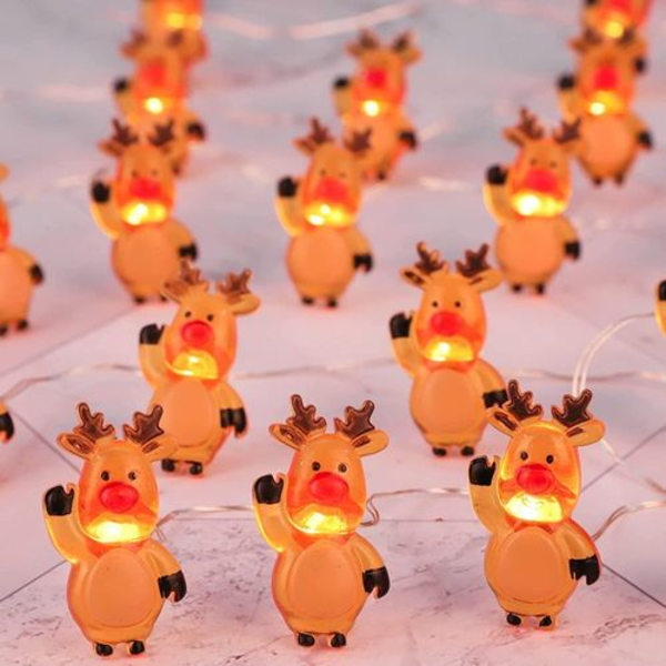 Julgransslinga med renar, batteridriven, 20 LED