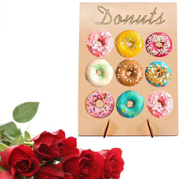Donutväggstativ, donutdisplaystativ, donuthylla, donut