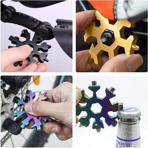 3 stk Snowflake Multi-Tool 18-i-1 Phillips Skrutrekkersett, KLB