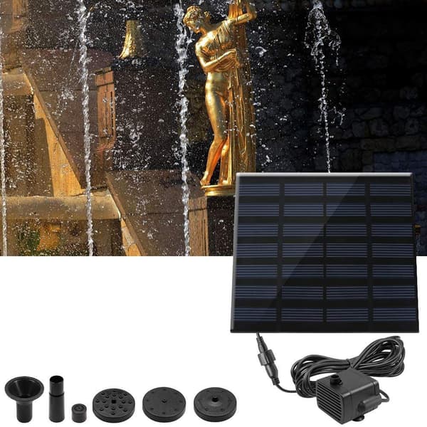 Solpumpsfontänpump solpump trädgårdsfountain vattenfunktion fontän