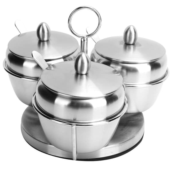 Rustfrit krydderiglas, krydderi, salt og sukkerbeholder KLB