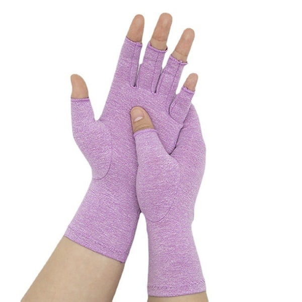 Halvfinger Tryk Handsker, Varme Åndbare Anti-Slip Cykelhandsker til Sport og Fitness (L)