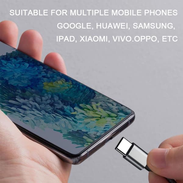 USB C til 3,5 mm lydadapter hann til hunn kabel for mer svart