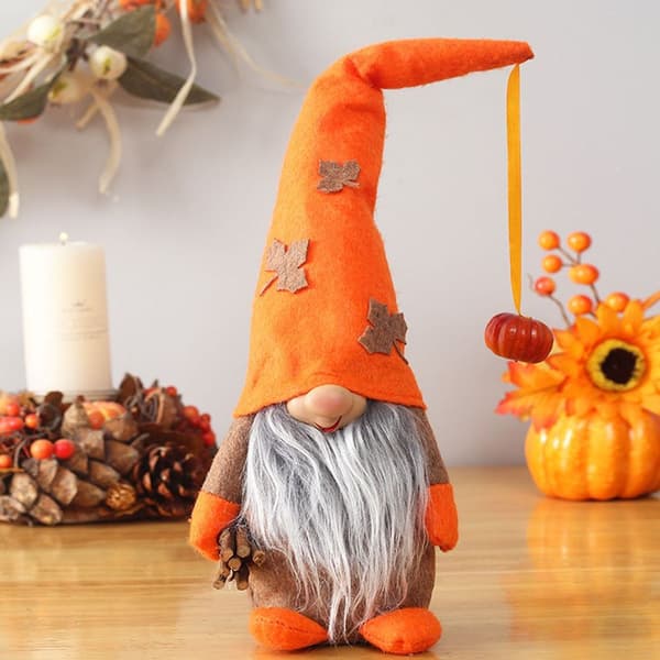 Thanksgiving hylde dekoration, efterår gnome, efterår ahornblad græskar hat KLB