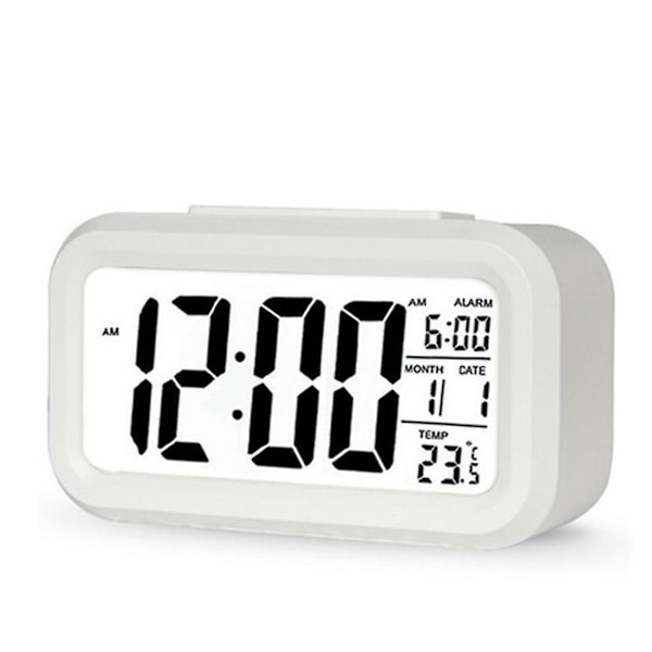 LED Digital Väggklocka - Bakgrundsbelysning, Snooze, Elektronisk Bordsur