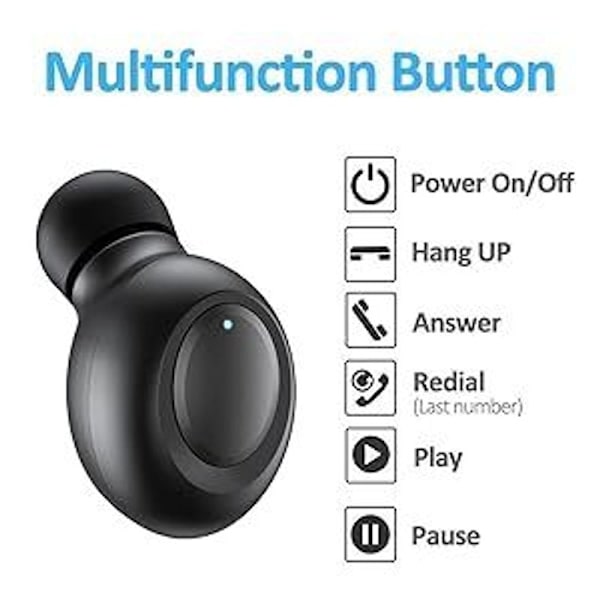 Trådløse Bluetooth 5.0-øretelefoner, bærbare mini