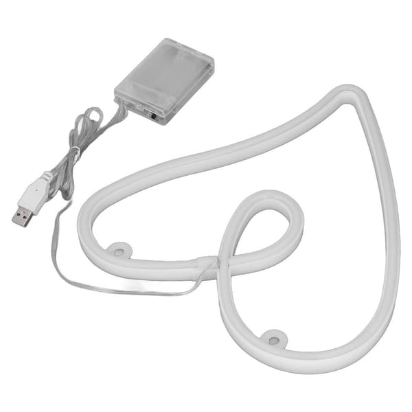 Hjerte Neon Lys Dual Power Supply Retro IP45 Vandtæt KLB