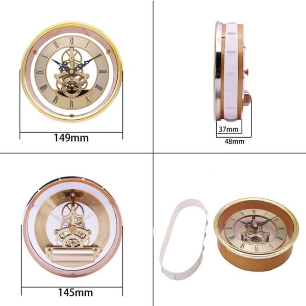 Kirkas metalli kellovaihde seinäkello DIY kello tarvikkeet 149mm kulta kirkas