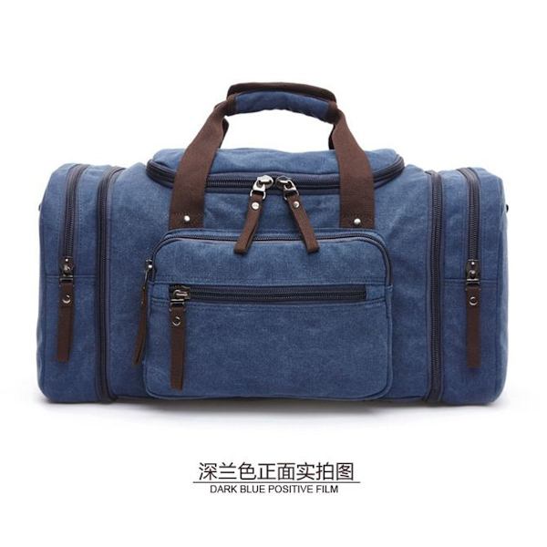 Expanderbar canvas resväska män, duffel resväskor