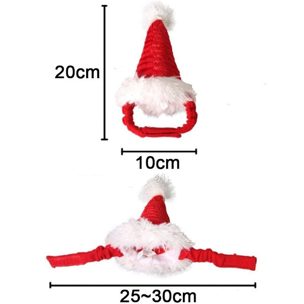 Julhatt för Hamster Söta Huvudbonader för Små Djur Röd KLB