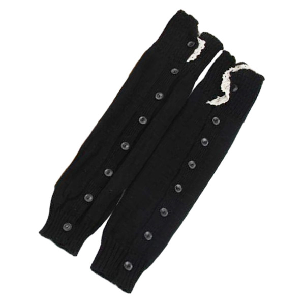 Leg Warmers Kawaii Leg Warmers Y2K Harajuku Leg Warmers til Sort KLB