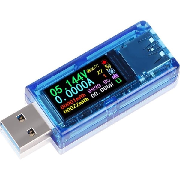 USB 3.0 Tester Multimeter 3.7 - 30 V 0-4A USB Jännitetesteri USB Digital