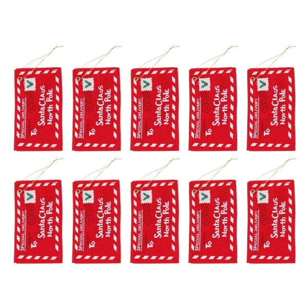 Pakke med 10 julekuverter til julemanden KLB