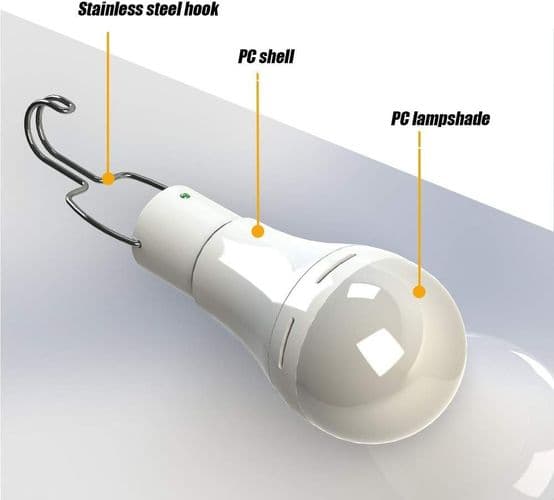 LED solcellelampe, 9W solenergi super lyse lyspærer med
