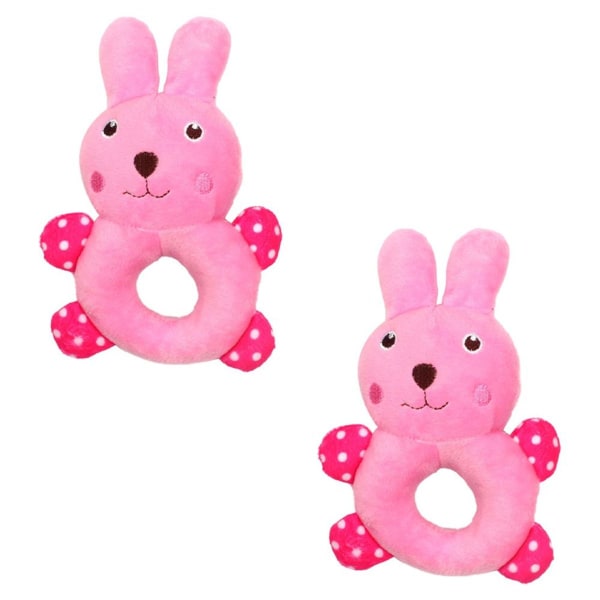 Pakke med 2 valpeleker Molar Puppy Cute plysj tyggeleke Style4 KLB