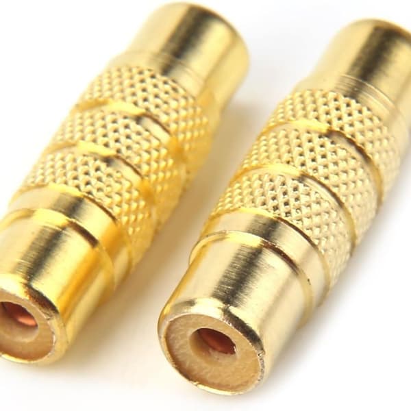 RCA-hon till RCA-guldpläterad ljud-/videoadapter eller koppling