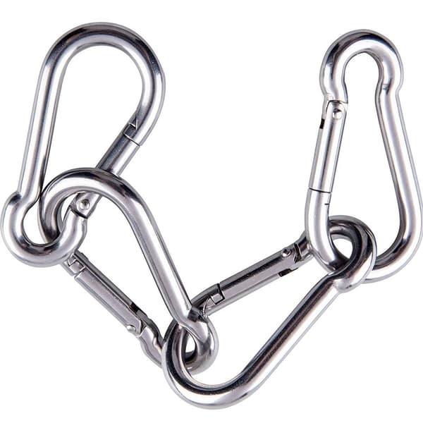 3\" Rostfritt Stål Fjäderkarbinhake Karabinhake - 4-pack