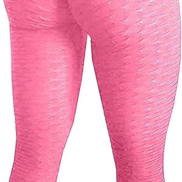Berømte Leggings, Kvinder Butt Lifting Yoga Bukser Høj 01 Pink KLB