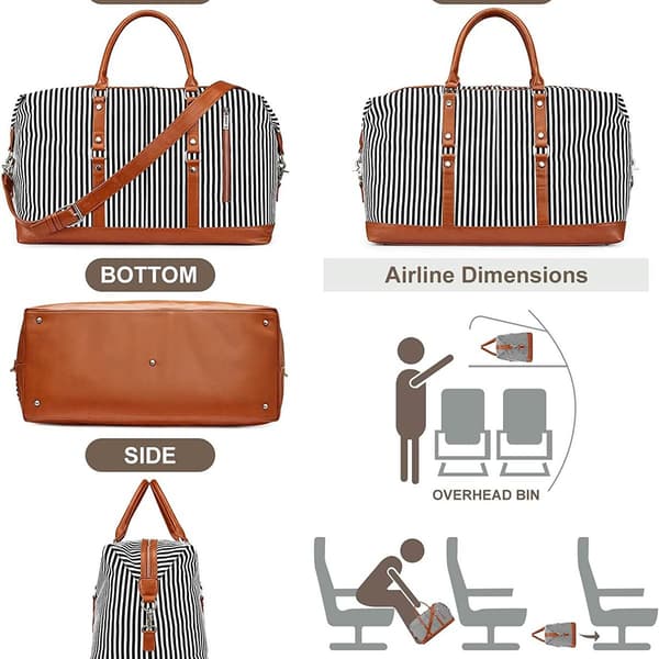 Stor resväska, läder handbagage
