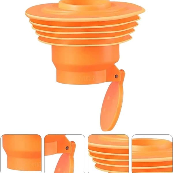 Køkkenafløbsrør kloakforsegling ringe, deodorant silikone ring (orange)
