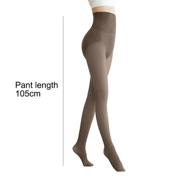 Warm tights, high waist, honeycomb pattern, 250g, coffee average code KLB