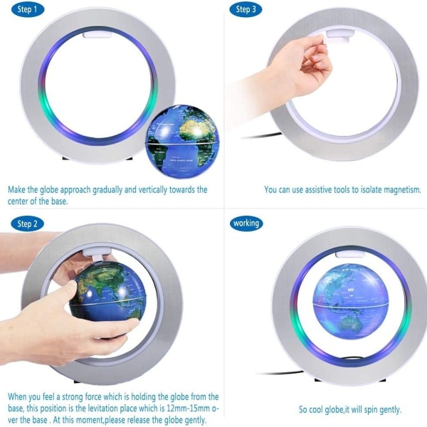 Magneettinen leijuva maapallo, lahjakoriste kelluva kelluva maapallo, KLB