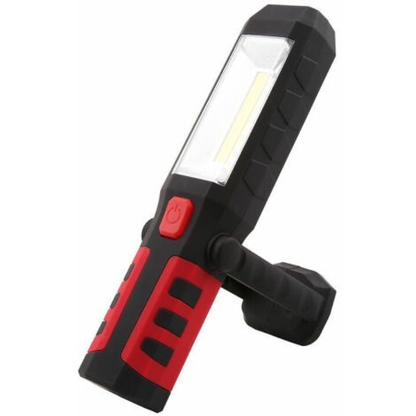 Ladattava LED-työvalo magneettisilla LED-taskulamppuilla Lamppu 2200mAh COB LED 650Lm 3W autotallityöpajalle tee-se-itse (punainen),