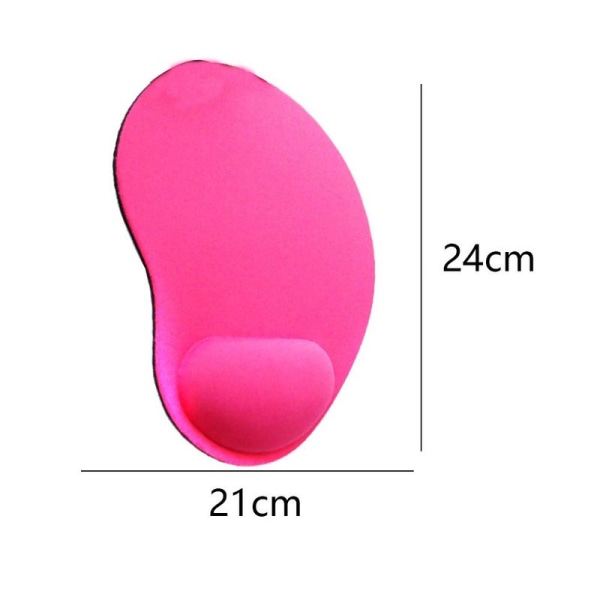 Pakke med 2 ergonomiske musemåtter med behagelig håndledsstøtte i rosa rød