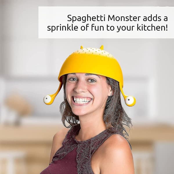 Køkkensi  til at dræne pasta (gul)