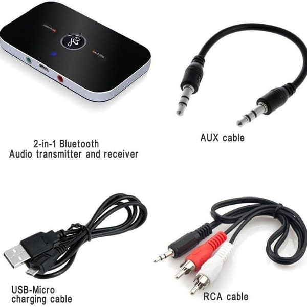 TOOGOO Bluetooth-lydadapter Bluetooth 4.1 Sender og mottaker, 2-i-1 3.5 KLB
