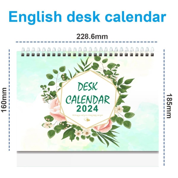 2024 Skrivebords Kalender-Stående Flip Skrivebords Kalender 2024, Januar 2024-December Stil2 KLB