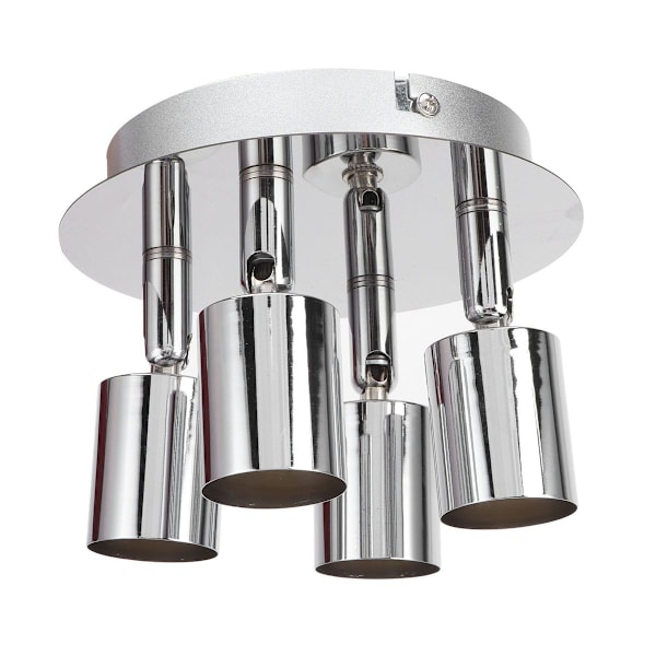 GU10 lampeholder, 4-hodet taklampebase, justerbar lampe KLB