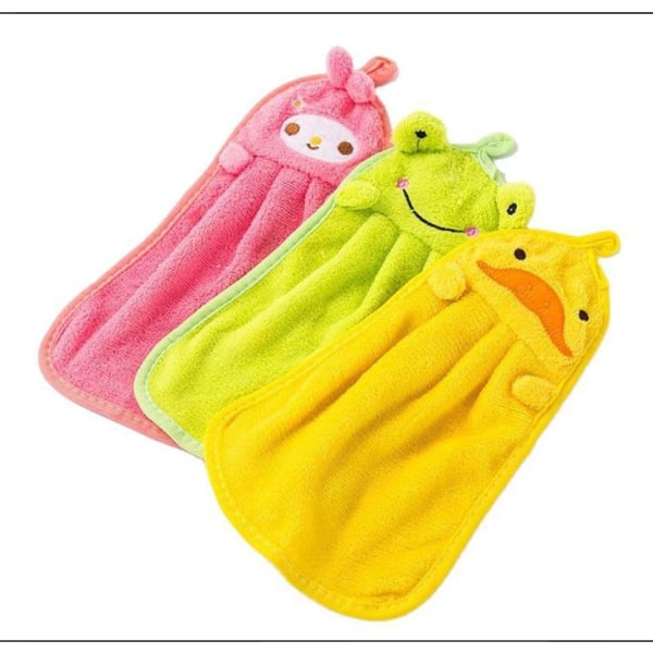 Sæt med 4 dyreformede mikrofiberhåndklæder til børn,absorberende håndklæder til køkken,badeværelse-