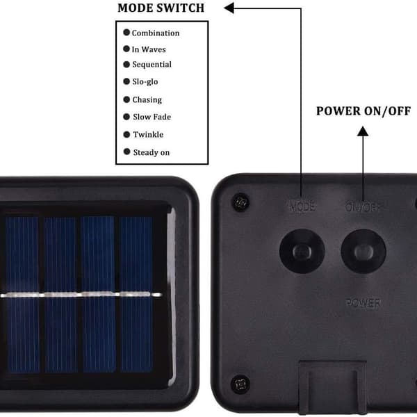 Solcelledrevne Fe-lys, 50 Søde Honningbi LED-lys, 7M/24Ft 8 Tilstande KLB