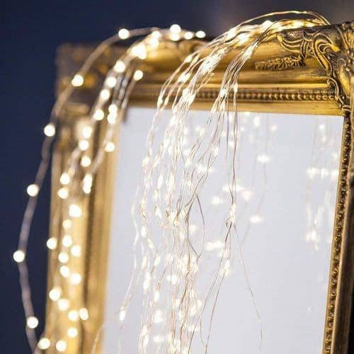 LED lysbundt, vandkande feelyss 8 tilstande 200 LED ren hvid