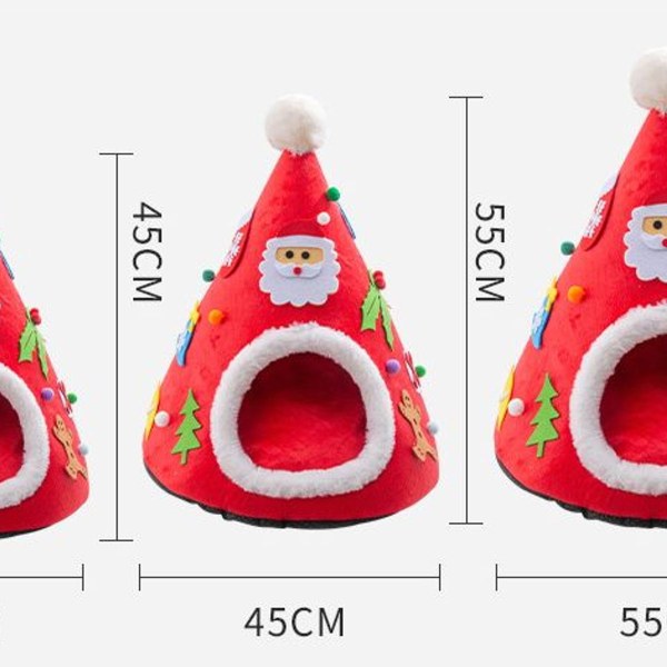 Jul kattbädd inomhus katthus jul kattbädd grön KLB
