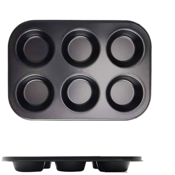 Silikone muffinform, muffinbakke til 6 muffins, til cupcakes, muffinbageform